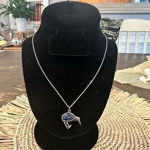 Royal Pacific Vintage Iridescent Paua Shell Necklace Made‎ in New Zealand